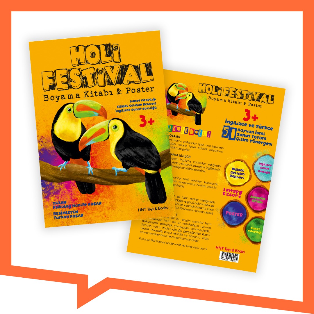Holi Festival Boyama Kitabı ve Poster